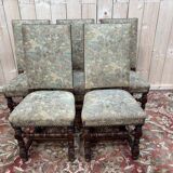 Série de 5 chaises de style Louis XIII