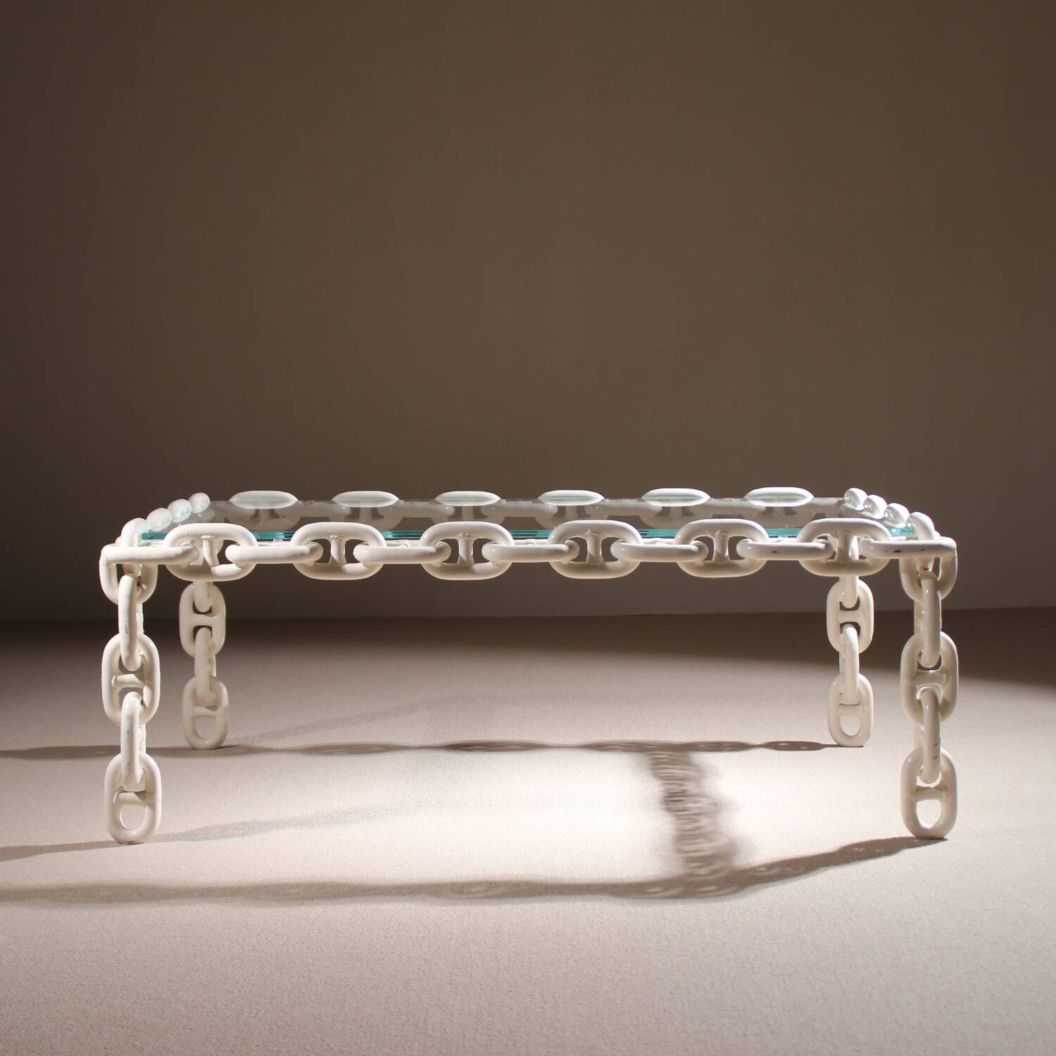 Brutalist Chain Link Coffee Table | France 1970s