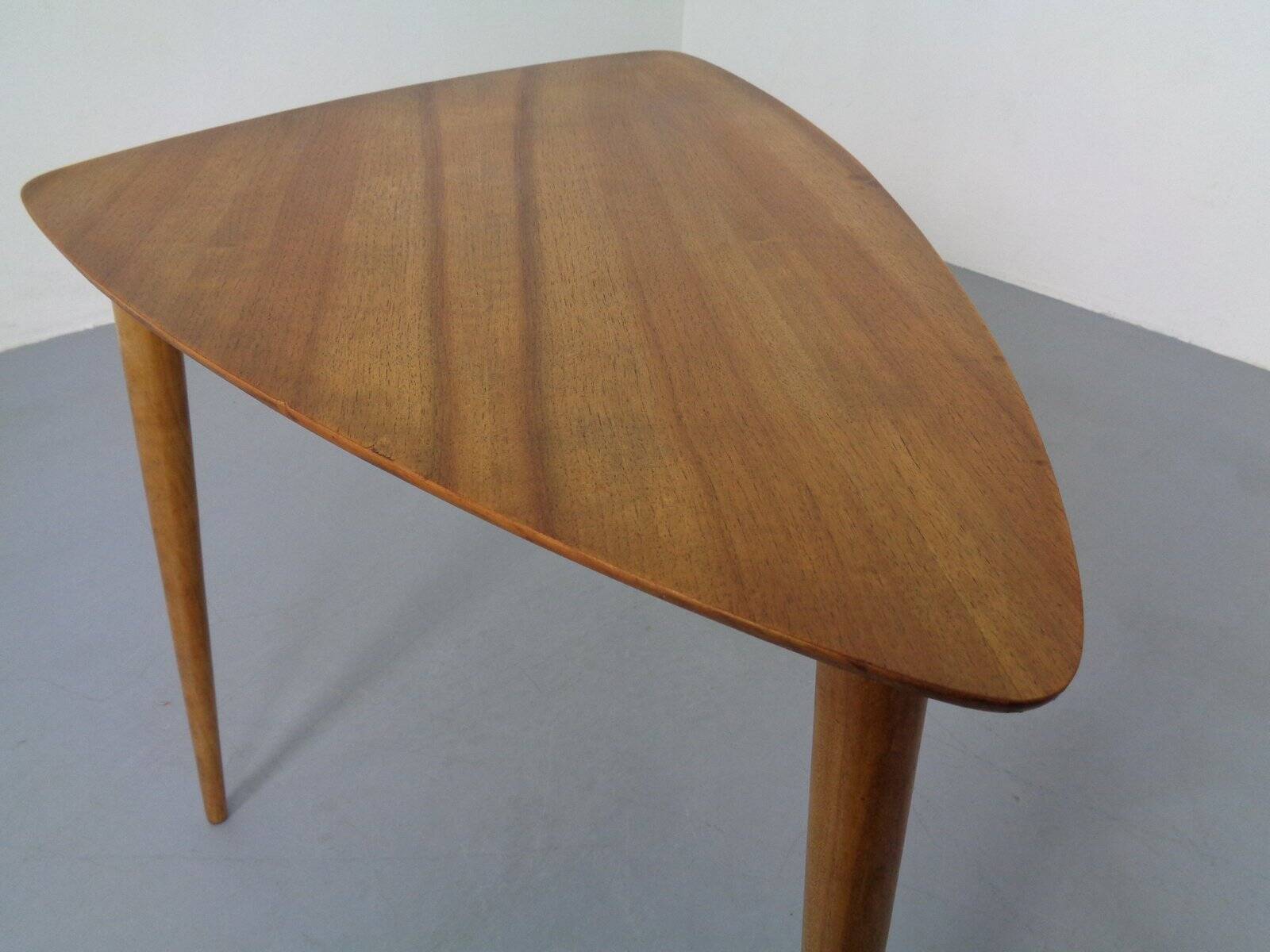 Mid-Century Triangular Teak Side Table, 1960s