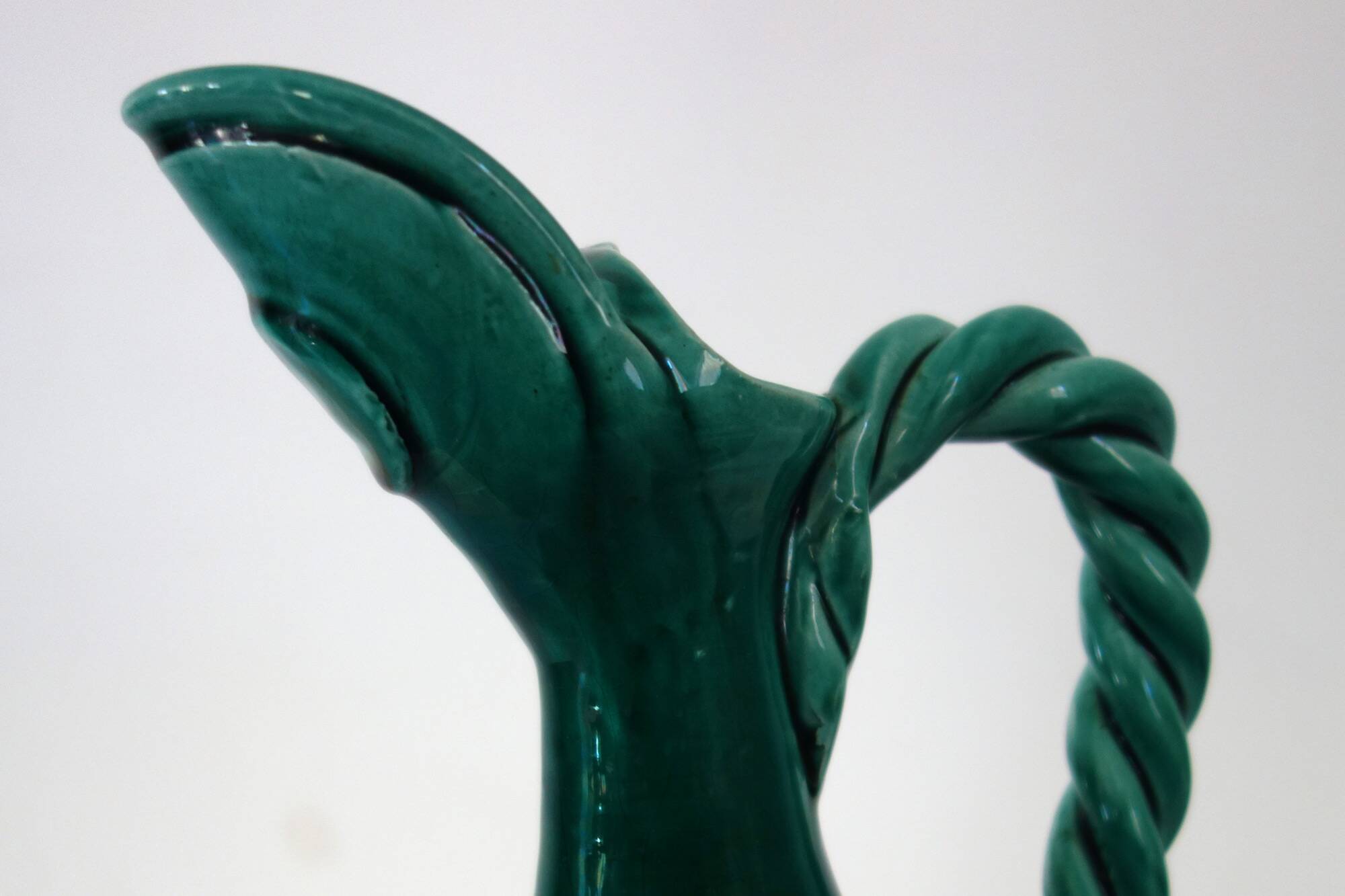 Glazed ceramic pitcher, France, 1950s