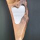 Brutalist mirror made of olive wood