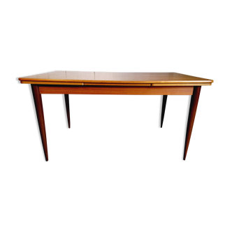 Table scandinave années 50/60 en teck avec rallonges