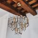 Venini two-tone chandelier, 3 levels, murano glass, Italy, 1970