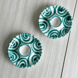 Set of two handmade ceramic egg cups