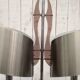 Brushed metal and plexiglass pendant light. French design by Maison Charles.