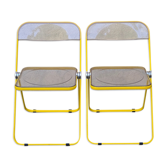 Chaises pliantes Plia jaunes par Giancarlo Piretti pour Castelli, années 1960