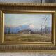 Painting by Florent Chadé, snow on the Belledonne massif, Dauphiné school