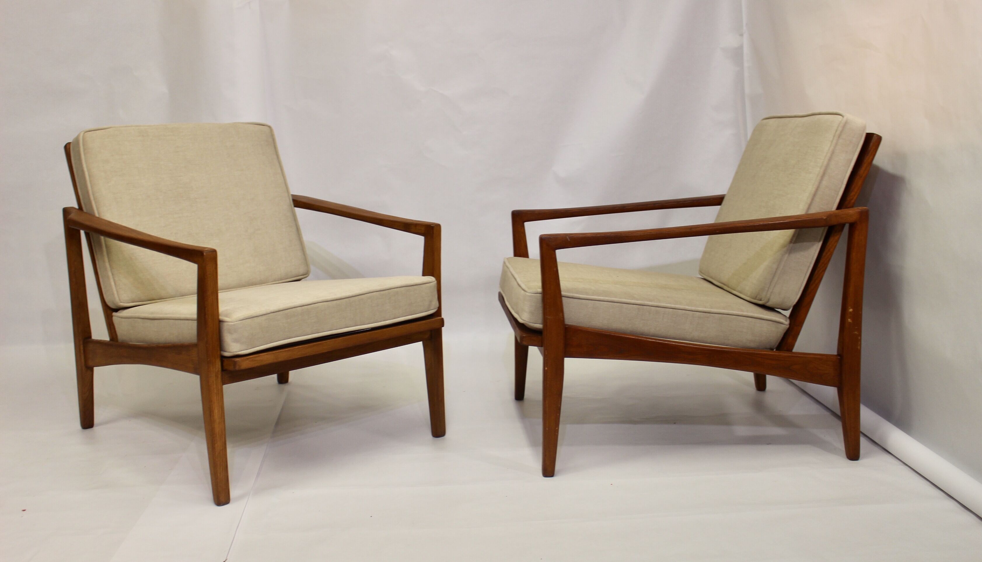 Pair of 60s Scandinavian style armchairs