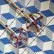 Pair of vintage ski poles in reed 125cm