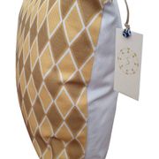 Housse de coussin motif géométrique ambre - 50 x 50
