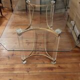 Large designer table with glass top