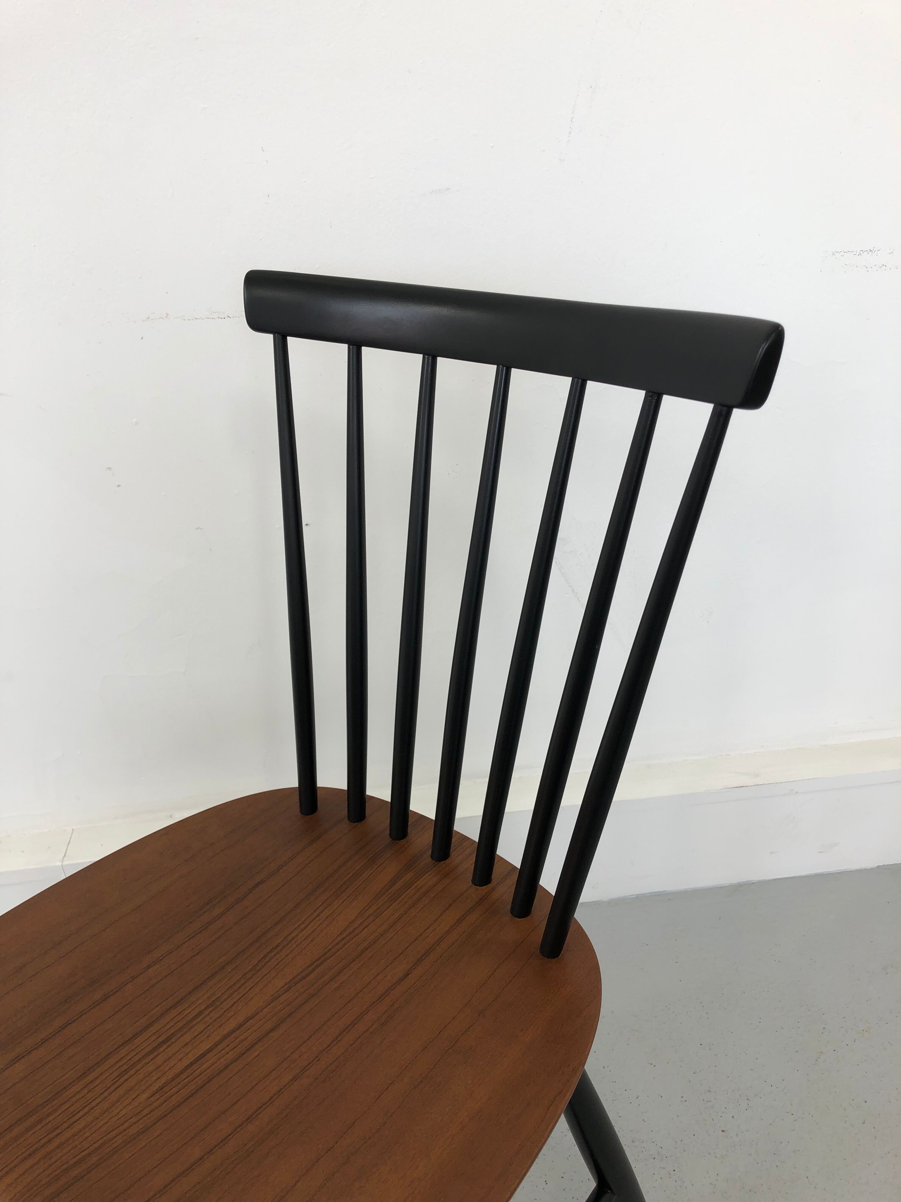 Swedish Teak Chairs by S. E. Fryklund for Hagafors, 1960s, Set of 4