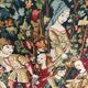 Large medieval wall tapestry "The Grape Harvest" (132x75 cm) 1970