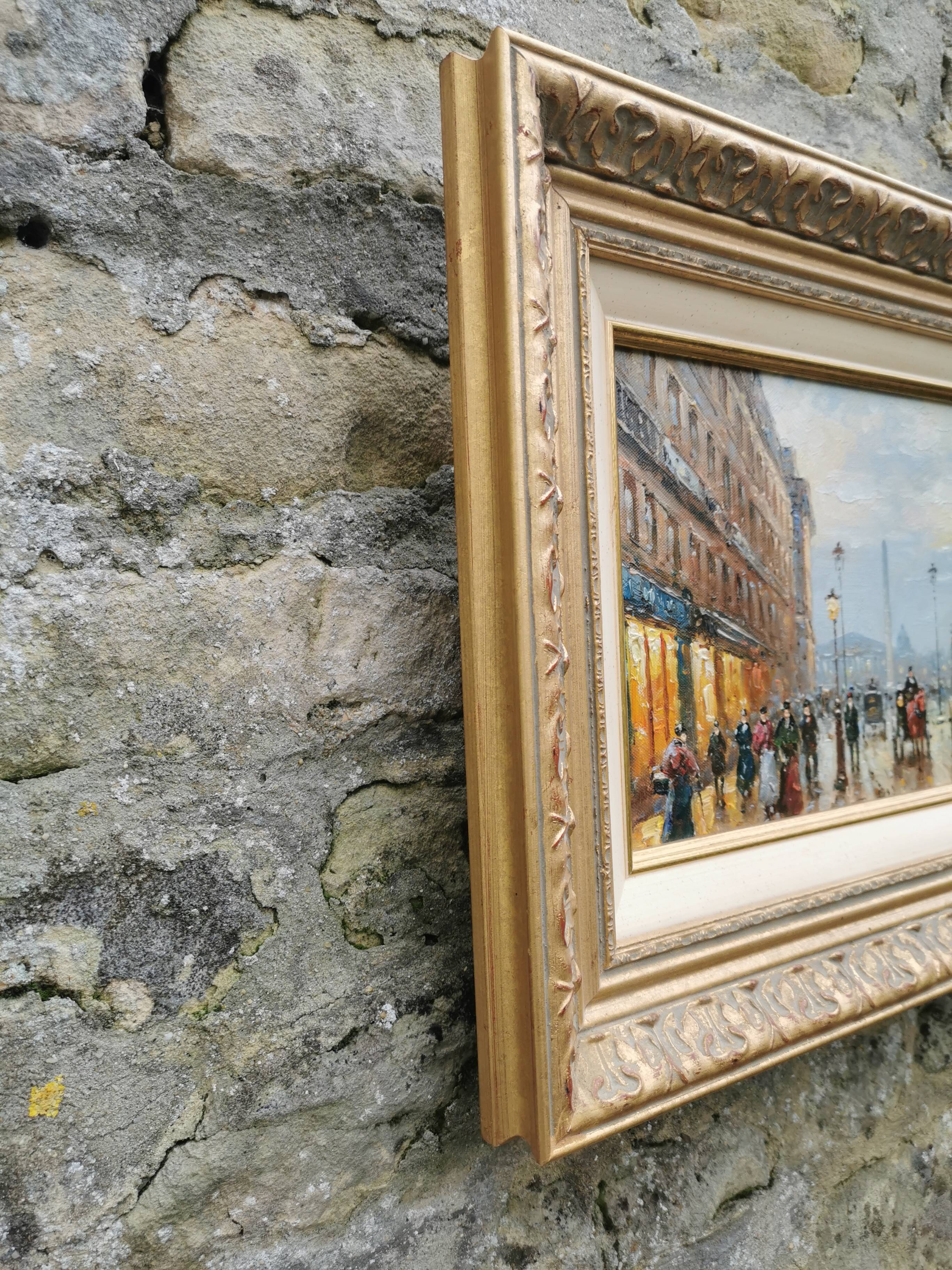 Walter SITA Oil on canvas Paris place de la concorde