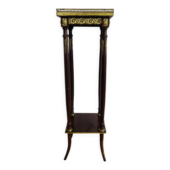 Napoleon III style wooden and gilded brass side table