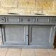 Meuble de salle de bain ancien double vasque plateau marbre