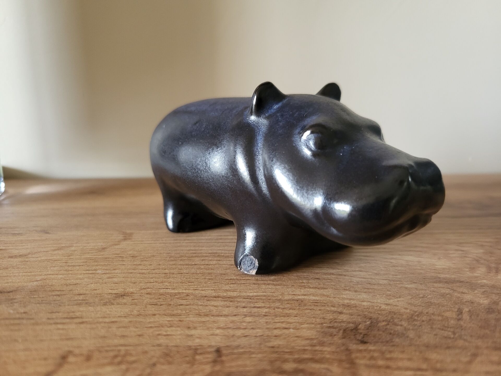 Uppsala ekeby, hippopotamus, mari simmulson, 1950s, figurine.