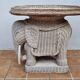 Table d'appoint, éléphant en rotin vintage, années 70