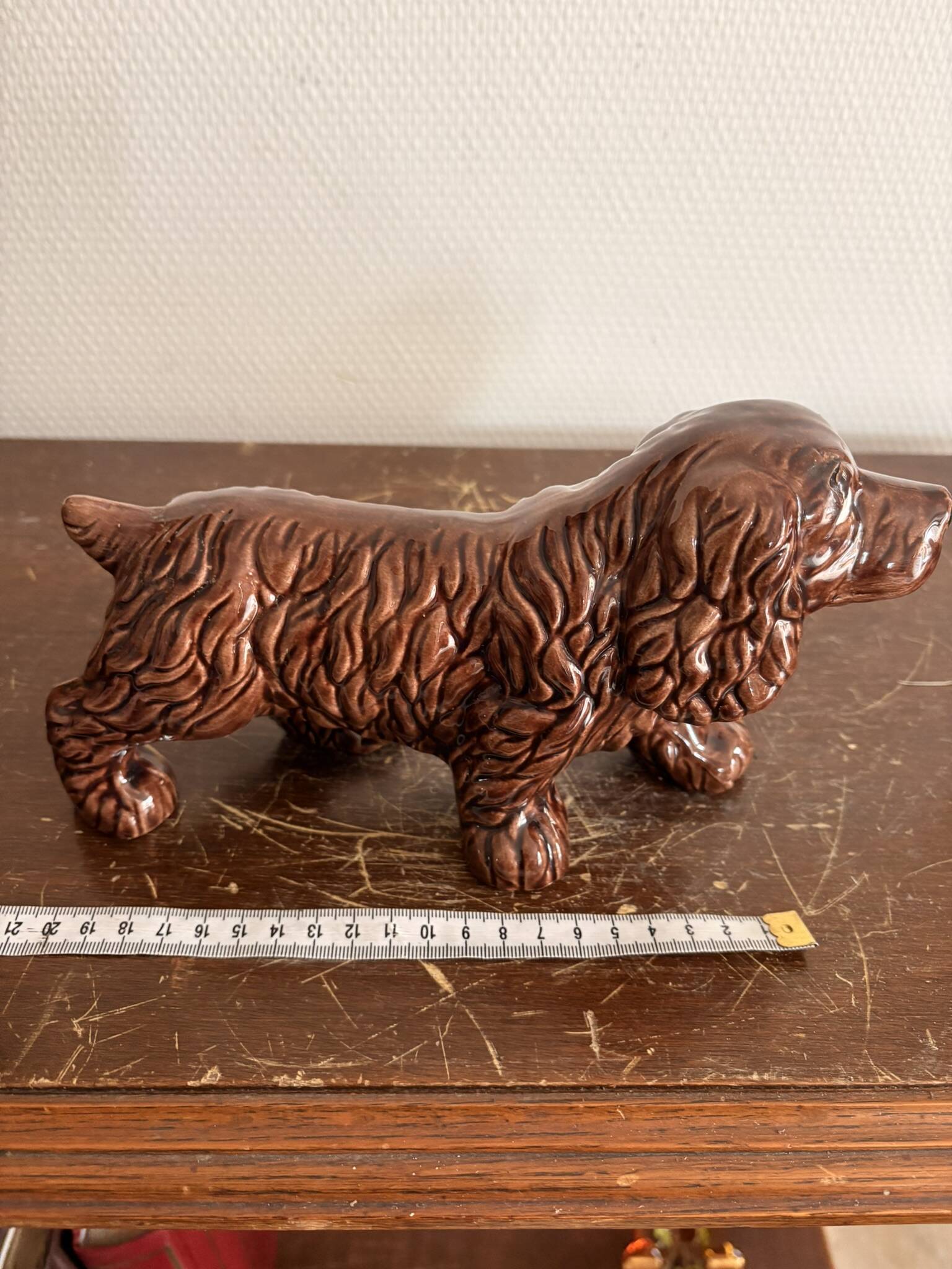 Ceramic Sculpture Cocker Spaniel 1950 1970