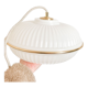 Vintage brass plastic pendant lamp