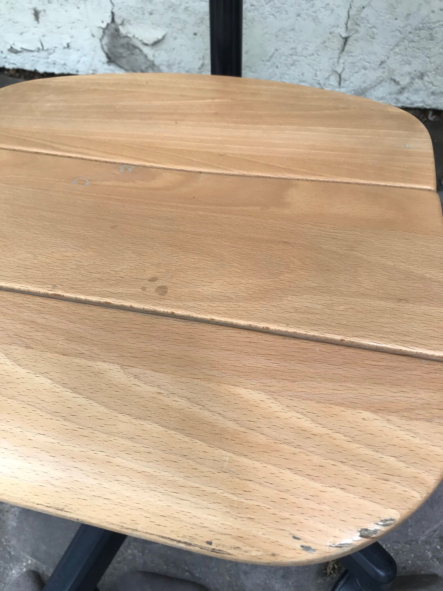 Martin Stoll office chair light wood on wheels