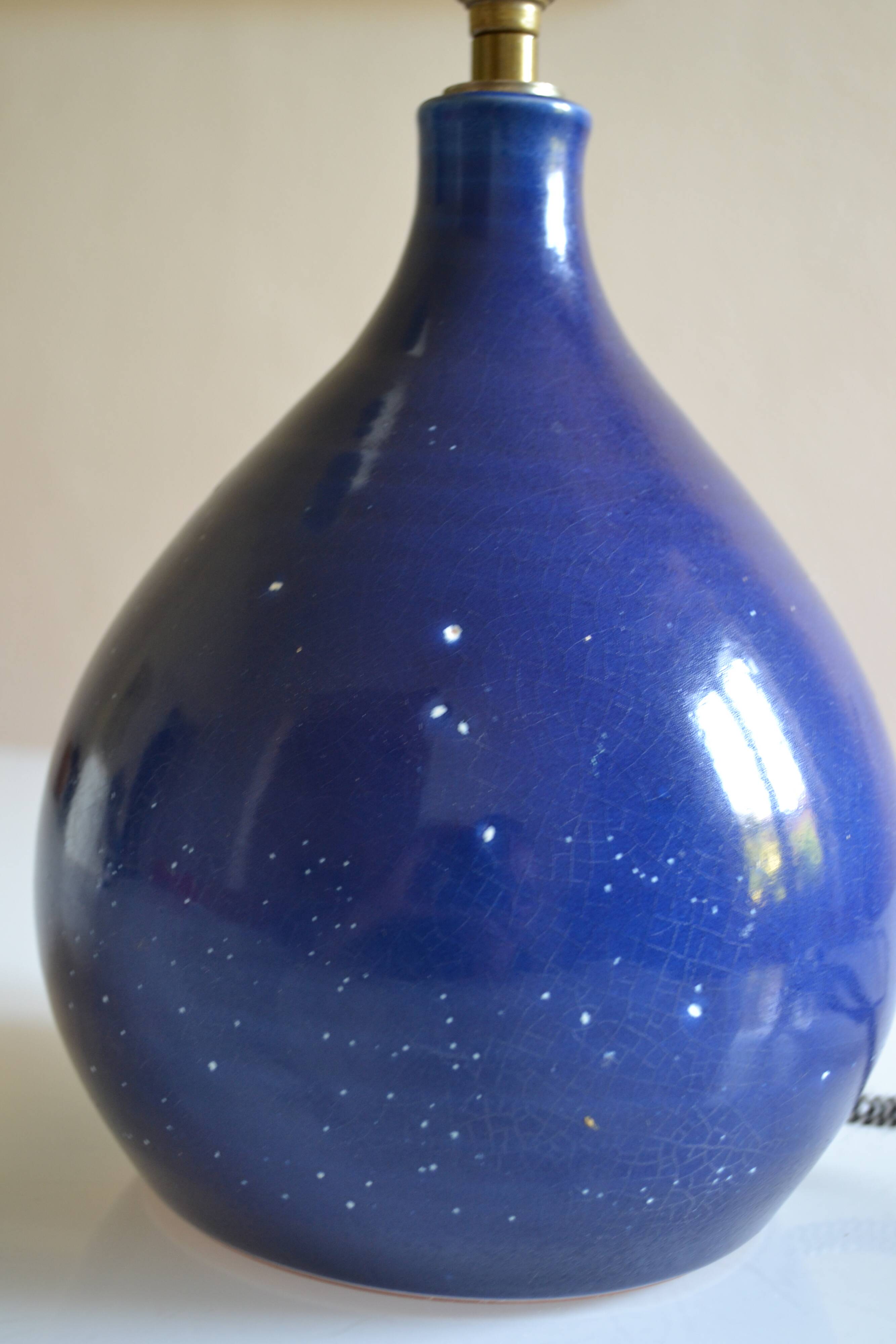 ceramic lamp base modernist France 1970