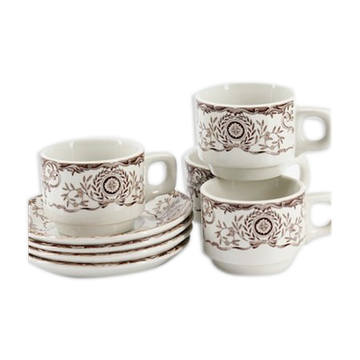 Set of cups and under cups