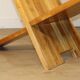 Sculptural brutalist armchair in solid elm, 1980.