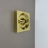 Rare Brass Pop Art Metal Wall Light by Klaus Hempel for Kaiser Leuchten, 1970s