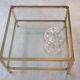 Italian 1970'S coffee table in brass and glass with 2 trays