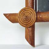 Bamboo and rattan mirror 80'