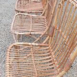 4 sixties/seventies bamboo chairs