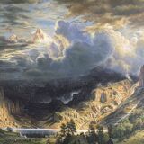 Old landscape painting