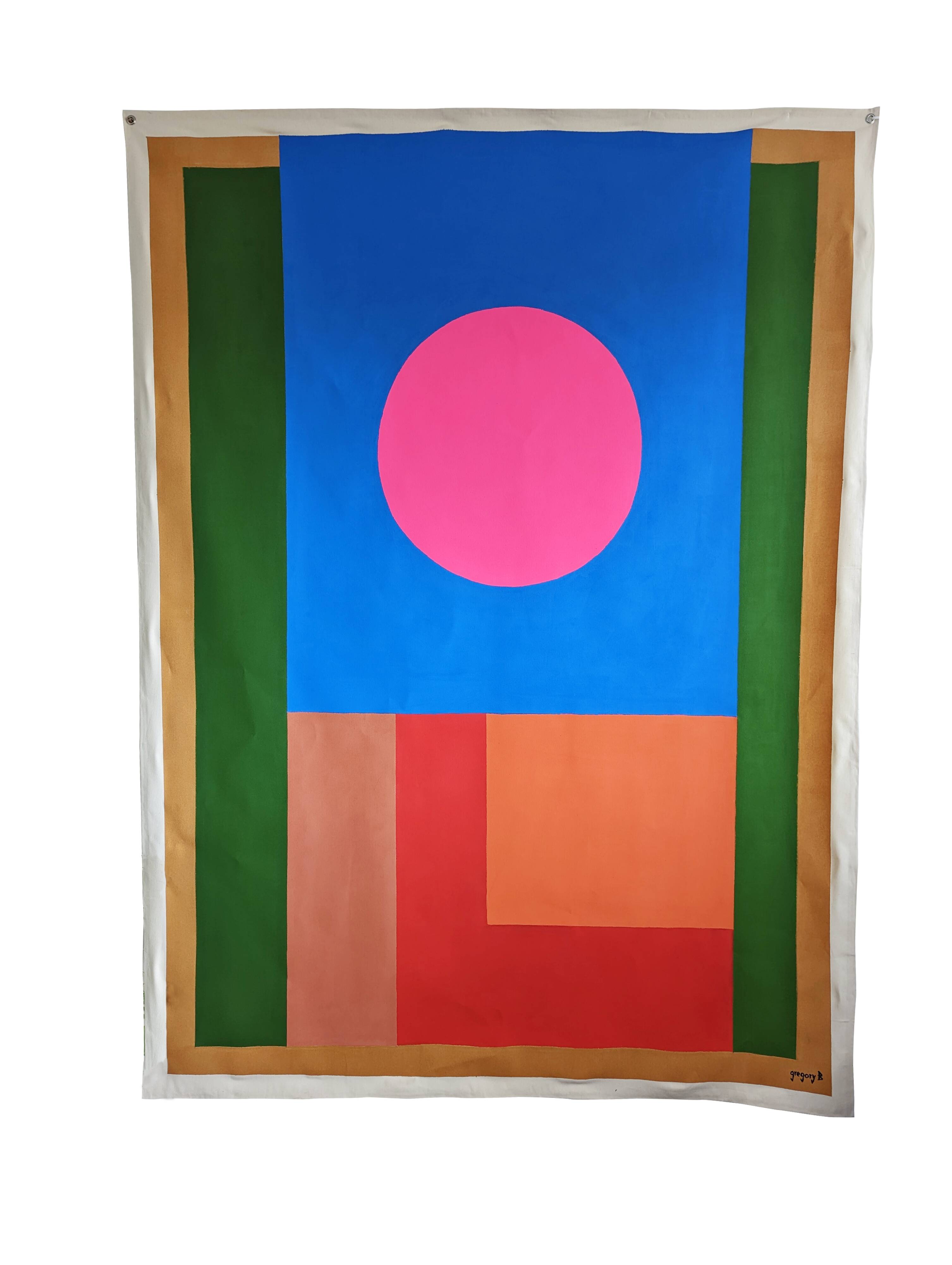 A spanish sunset - painted tapestry