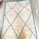 Berber carpet blessed ouarain true turquoise blue with diamonds in wool