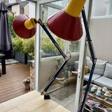 Deux lampes architecte multicolores vintage