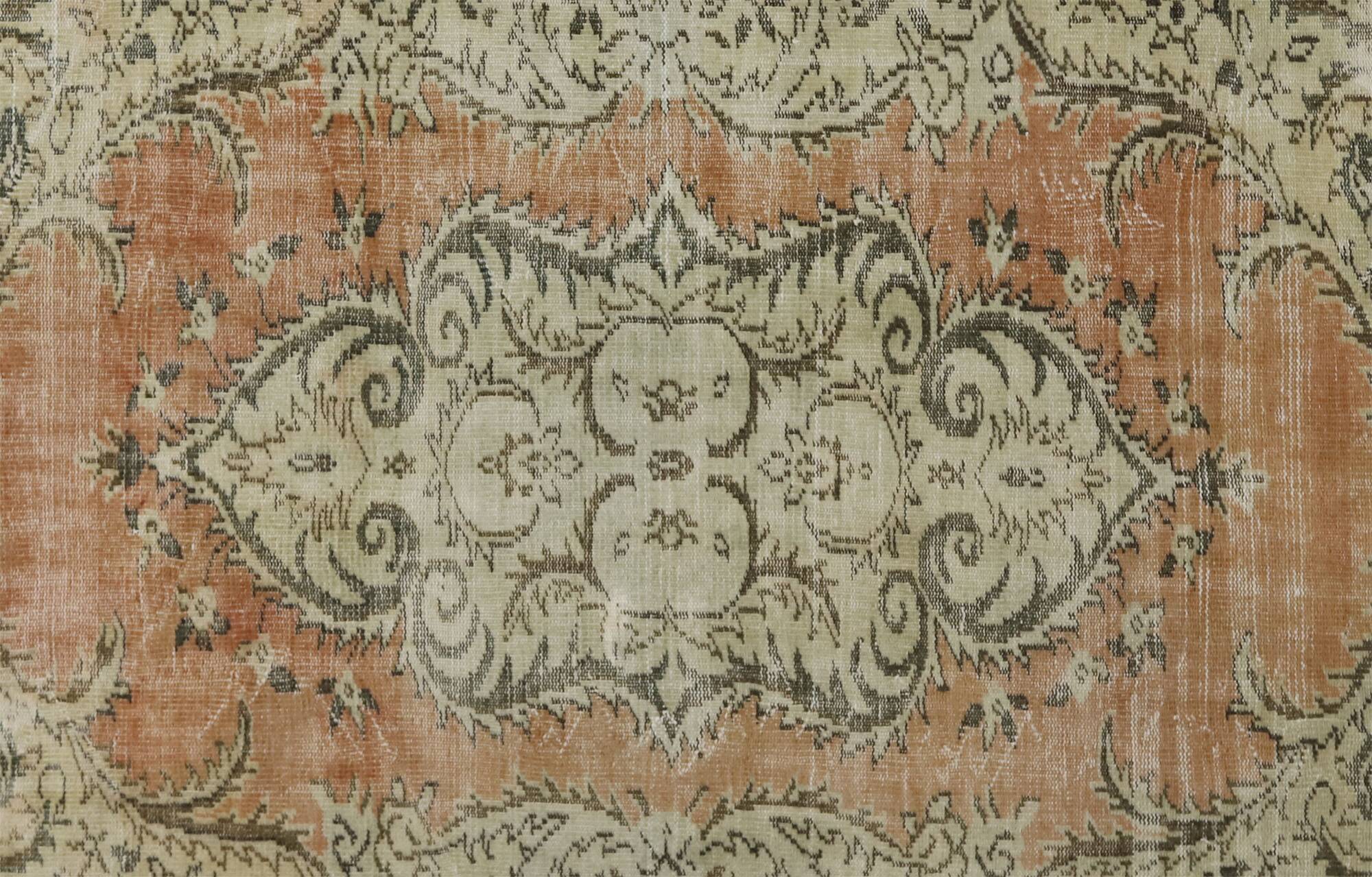 Turkish Anatolian Handmade Vintage Rug 274 cm x 180 cm