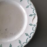 Set of 6 flat plates opaque porcelain of gien