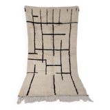 Handmade wool Berber rug 260x148cm