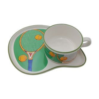Tea cup and tennis plate