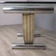 VINTAGE METAL, BRASS, AND GLASS TABLE BY RENATO ZEVI, 1970S