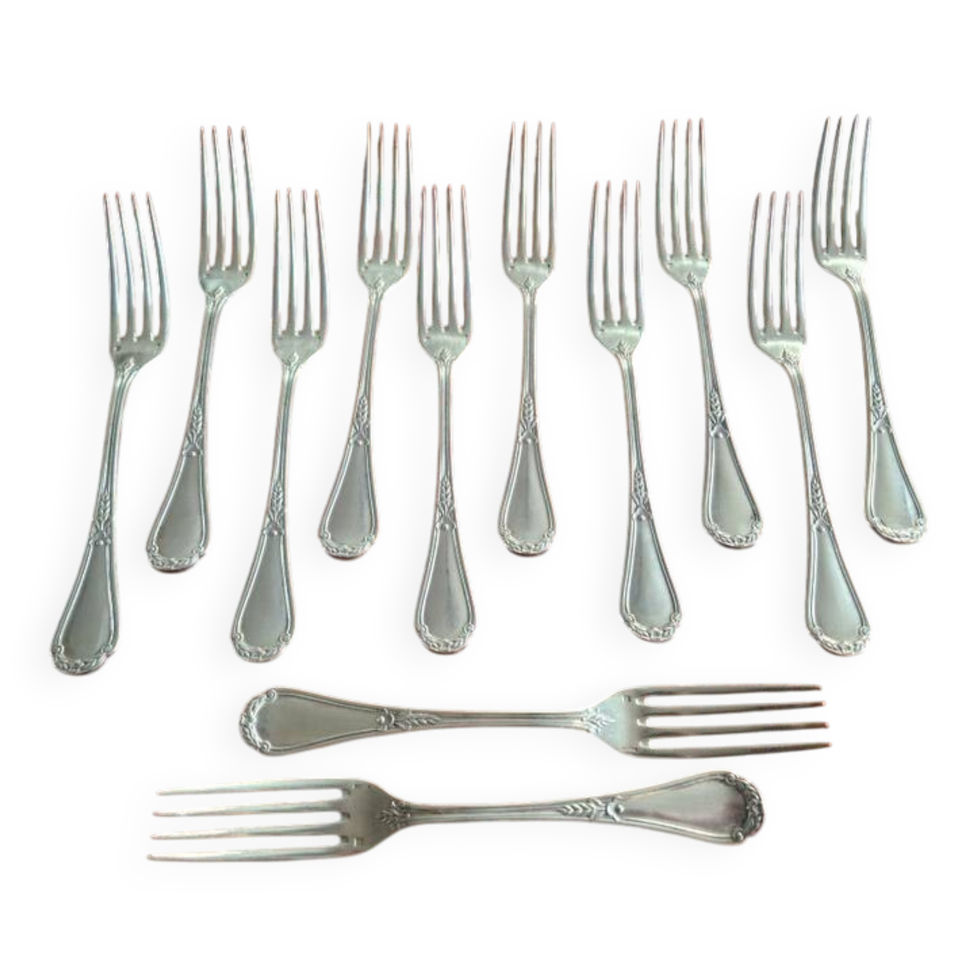 Christofle, Paris: Set of 12 Empire style table forks