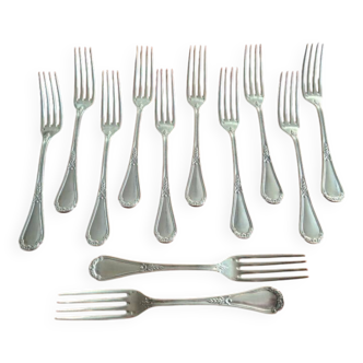 Christofle, Paris: Set of 12 Empire style table forks