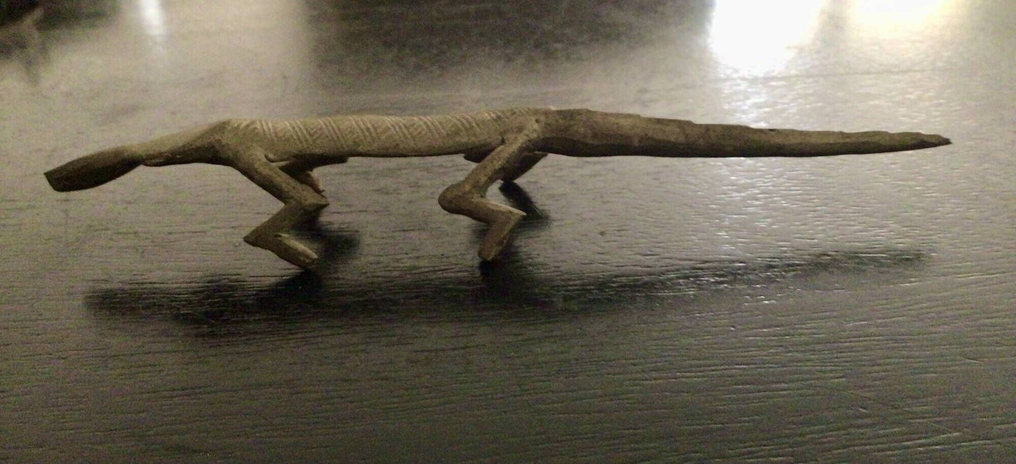 6 porte-couteau crocodile en laiton