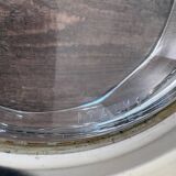 Crystal and silver-plated metal salad bowl and ramekin