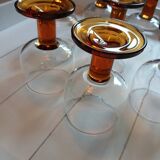 8 vintage wine/water stemmed glasses