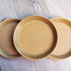 Three dinner plates in sandstone Sarreguemines