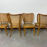 Set of 4 chairs model A821 by Adolf Gustav Schneck for Thonet Mundus