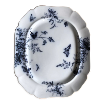 Plat faience anglaise XIXe BWM&co