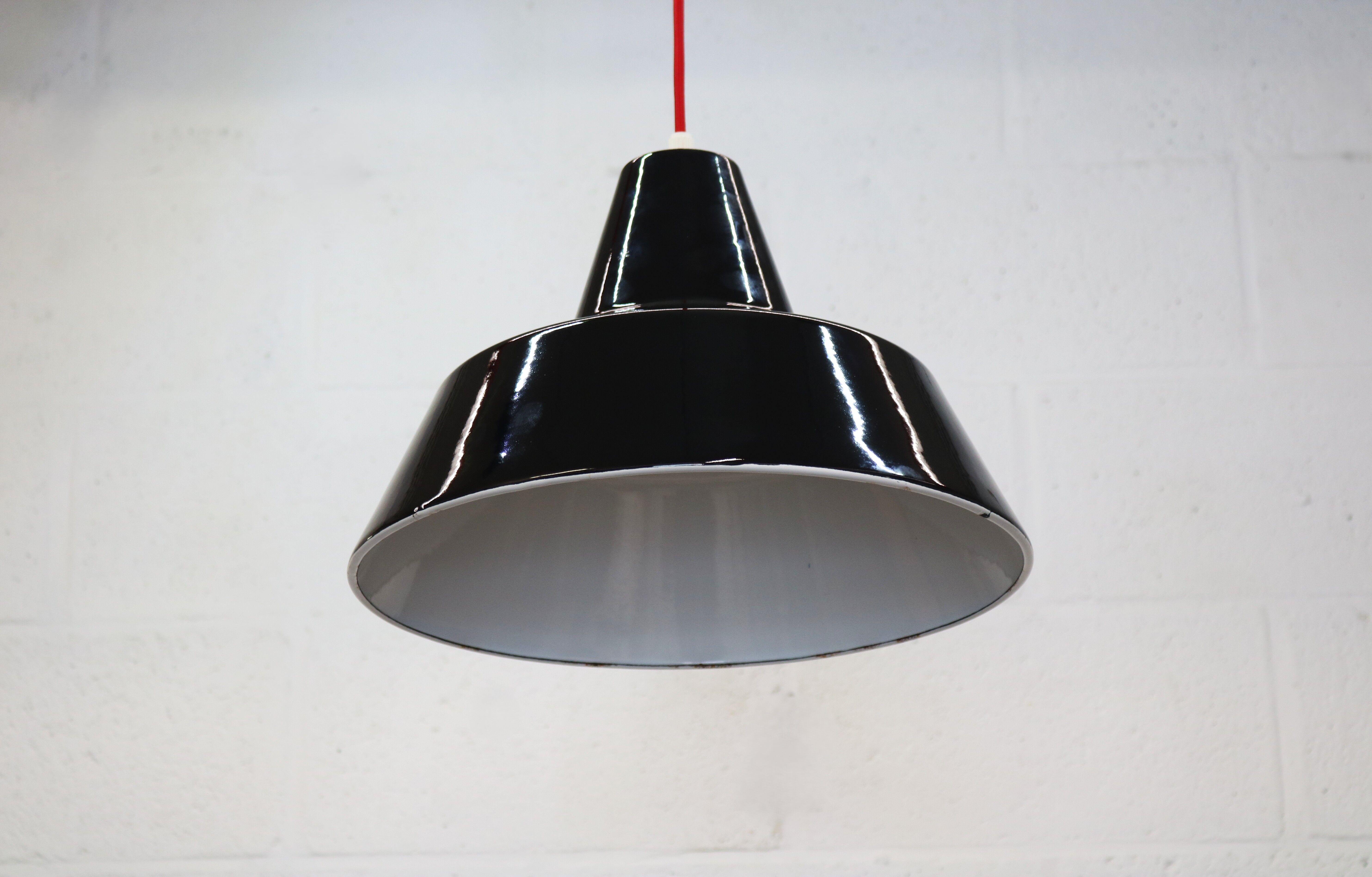 Danish industrial pendant lamp by **Louis Poulsen**, model **Vaerksteds**